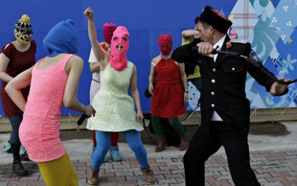 pussy riot attacked by cossacks in sochi russia